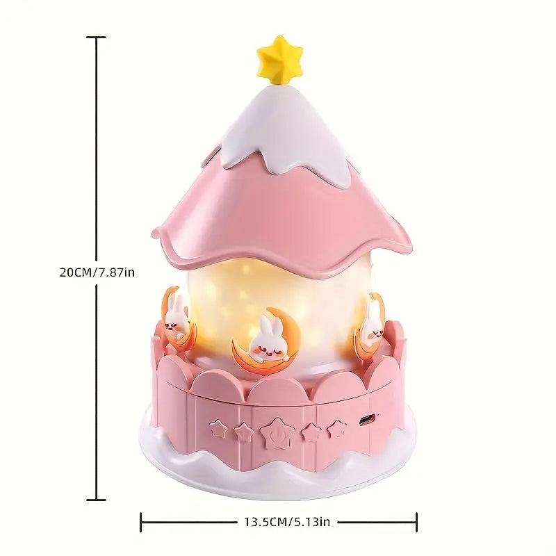 Starry Sky Projector Night Light for Bedroom with Dimmable Carousel LED Lamp, Modern USB-Powered Countertop Nightlight with 21 Pattern Sets, Dreamy Bedroom Decor Accessory Ideal for Birthday, Easter, Valentine's Day Gifts