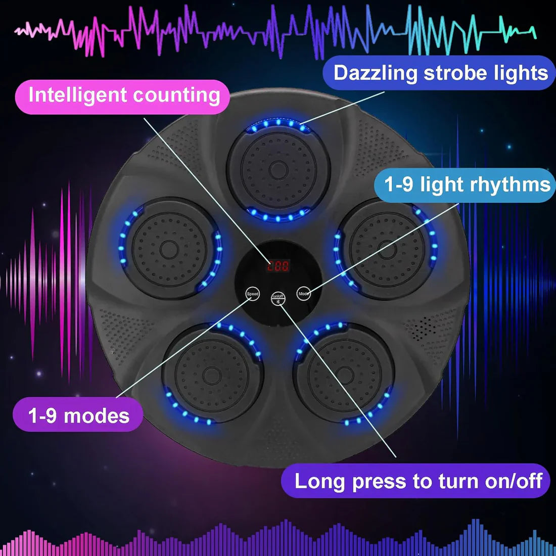 Music Boxing Machine Wall Mounted Smart Bluetooth Boxing Equipment for Boxing Enthusiasts